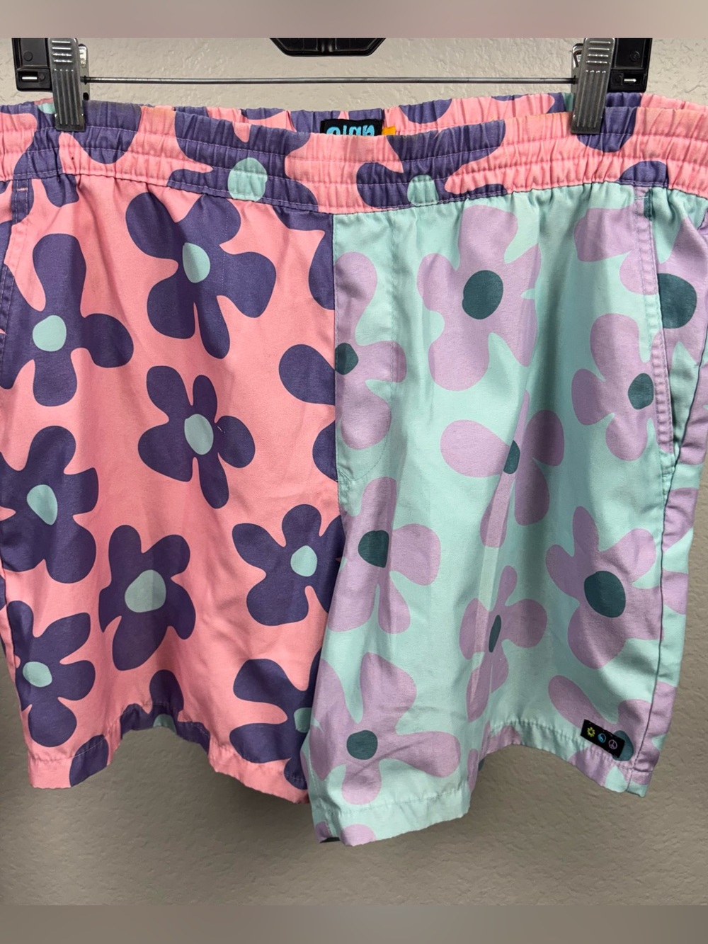 A LAB Split Pink & Blue Board Shorts